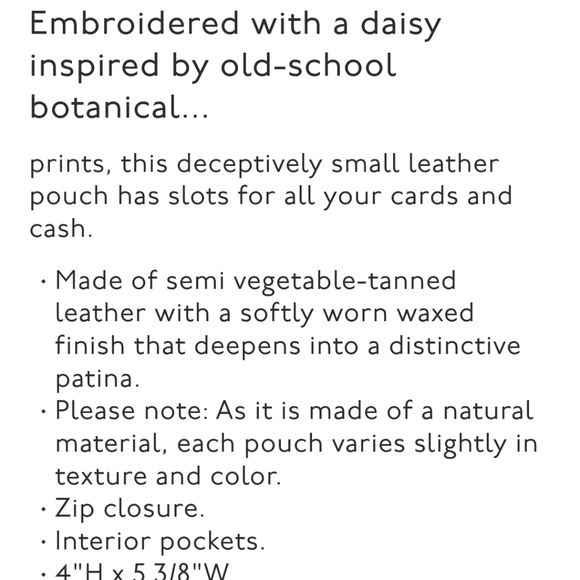 Madewell Daisy Embroidered Wristlet - Picture 8 of 8